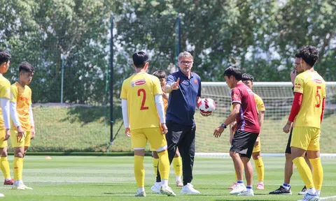 U23 Việt Nam tập trung cao độ, thể hiện tinh thần tích cực trước trận gặp U23 UAE