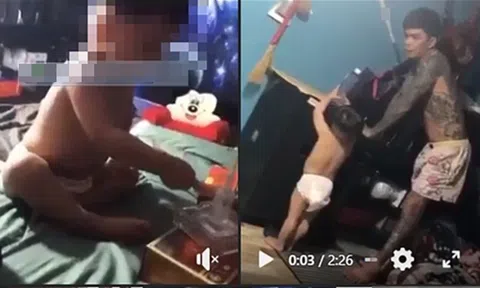 Phẫn nộ clip người đàn ông hành hạ, ép bé trai 2 tuổi sử dụng chất nghi là ma túy